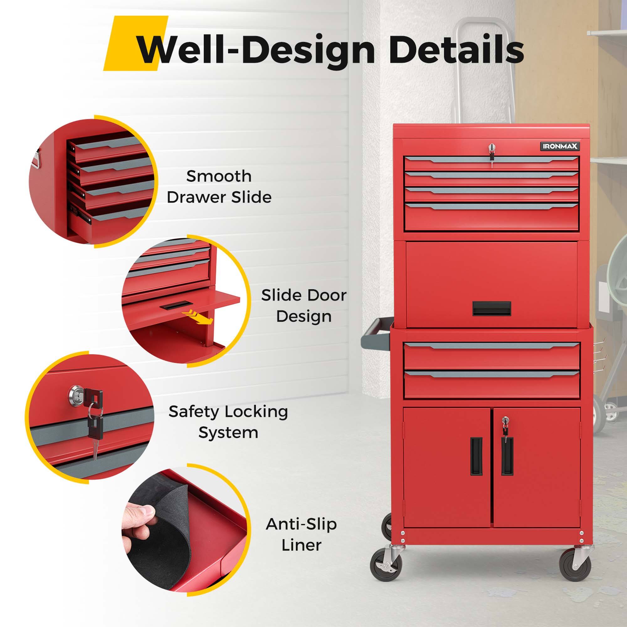 Well-Design Details

- Smooth Drawer Slide
- Slide Door Design
- Safety Locking System
- Anti-Slip Liner