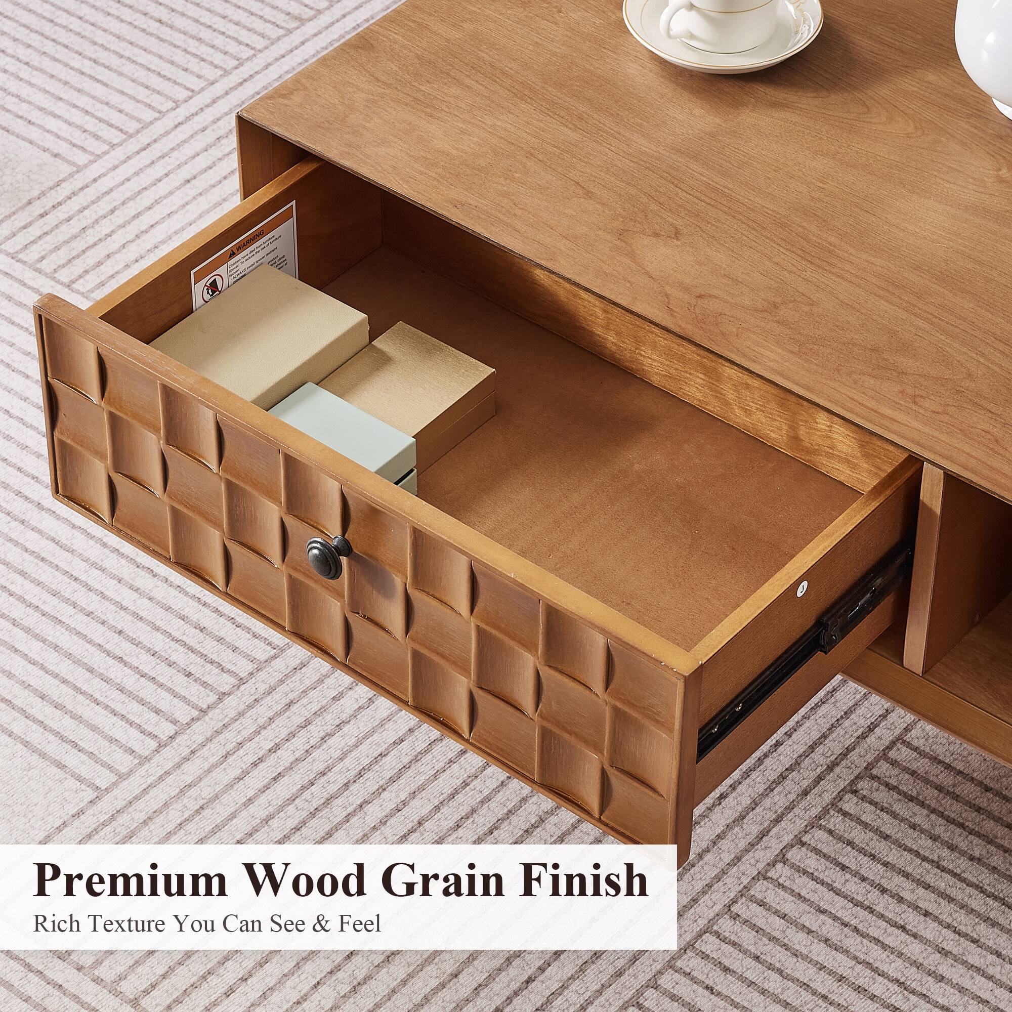 Premium Wood Grain Finish  
Rich Texture You Can See & Feel