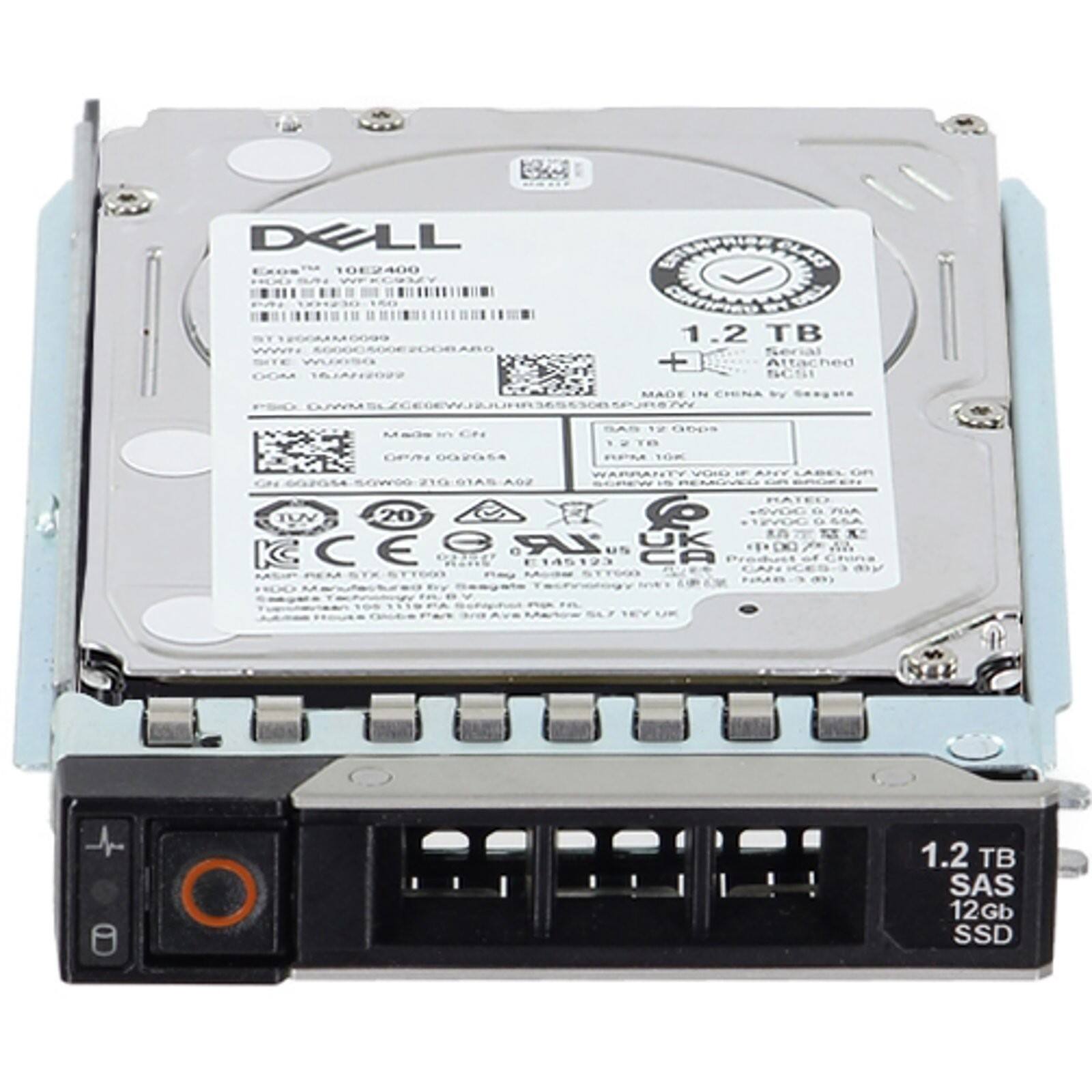 DELL  
1.2 TB  
Serial Attached  
MADE IN CHINA  
by Seagate  
WARRANTY VOID IF ANY LABELS ARE REMOVED  
1.2 TB SAS 12Gb SSD