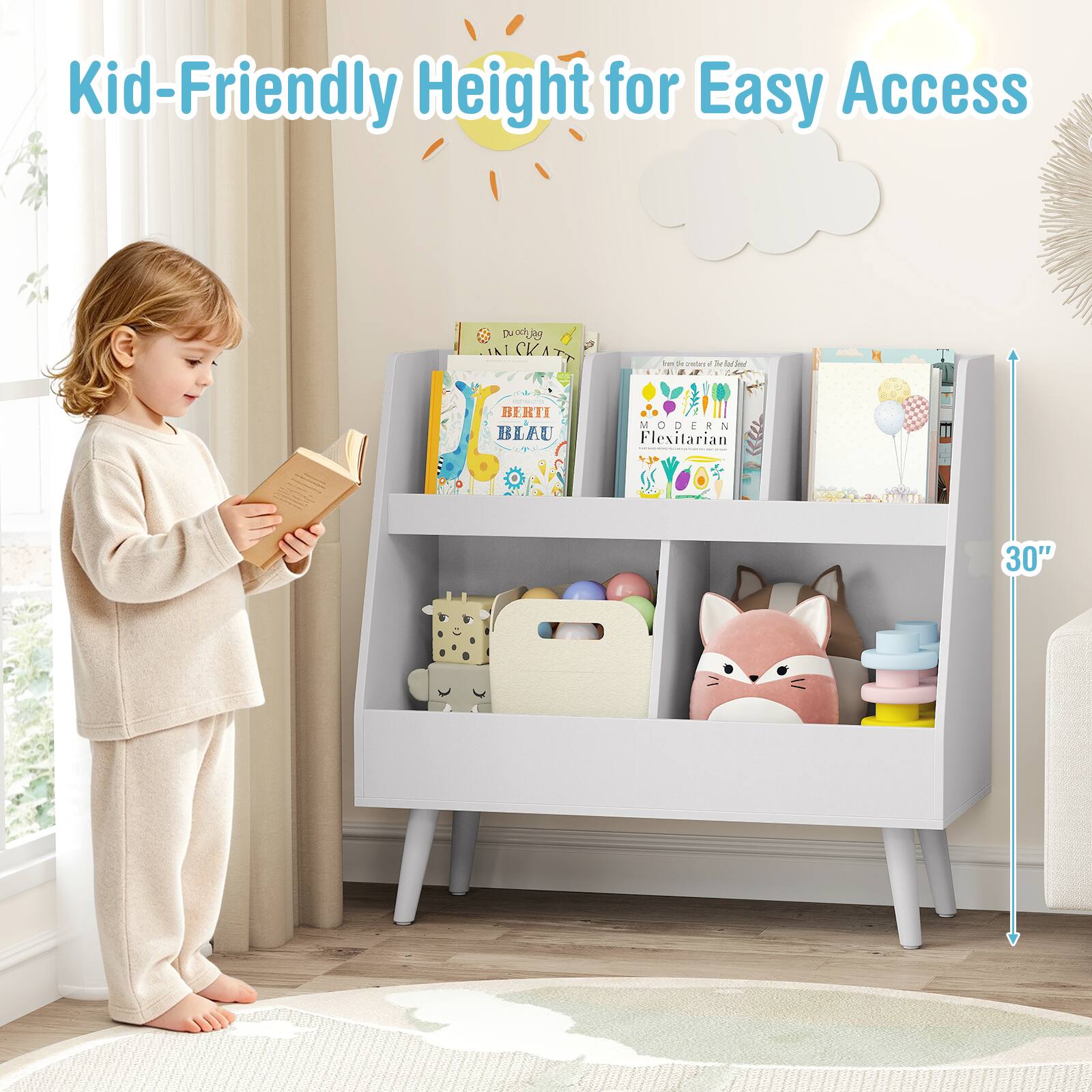 Kid-Friendly Height for Easy Access

BERTIE BLAU

MODERN Flexitarian

30"
