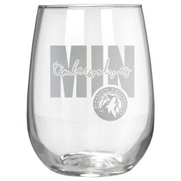 Great American Products - Minnesota Timberwolves Etched 17oz. City Stemless Wine Glass - Multicolor