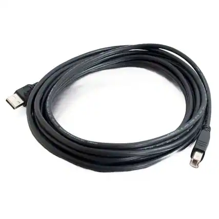 Front. C2G - 28103 3 Meters USB 2.0 A/B Cable - Black - Type A Male USB - Type B Male USB - Black.
