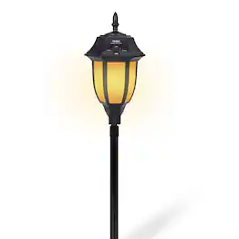 Techko Maid - Solar Classical Style LED Bulb Garden and Path Light with Amber or White Light - Black