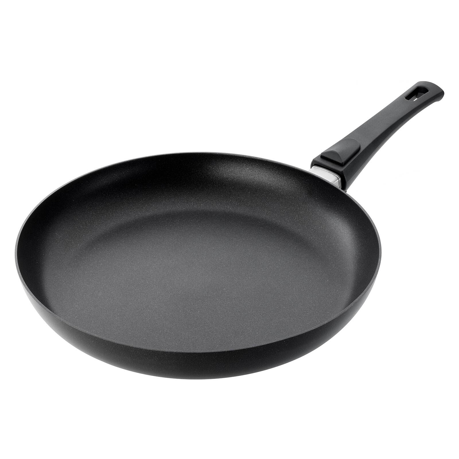 Front. Scanpan - Urban 12.5-Inch Nonstick Fry Pan with Detachable Handle - Black.