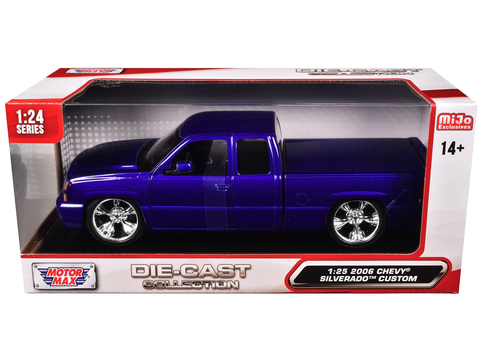 1:24 SERIES  
MOTOR MAX DIE-CAST COLLECTION  
1:25 2006 CHEVY SILVERADO CUSTOM  
MJO Exclusives 14+