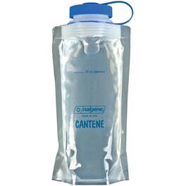 Nalgene - Wide Mouth Flexible Water Cantene - 32 oz - Clear / Blue