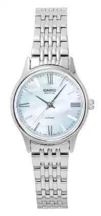 Casio - Beside Analog Stainless Steel Dial Quartz BLS-100DS-2AV Women's Watch - Mother Of Pearl