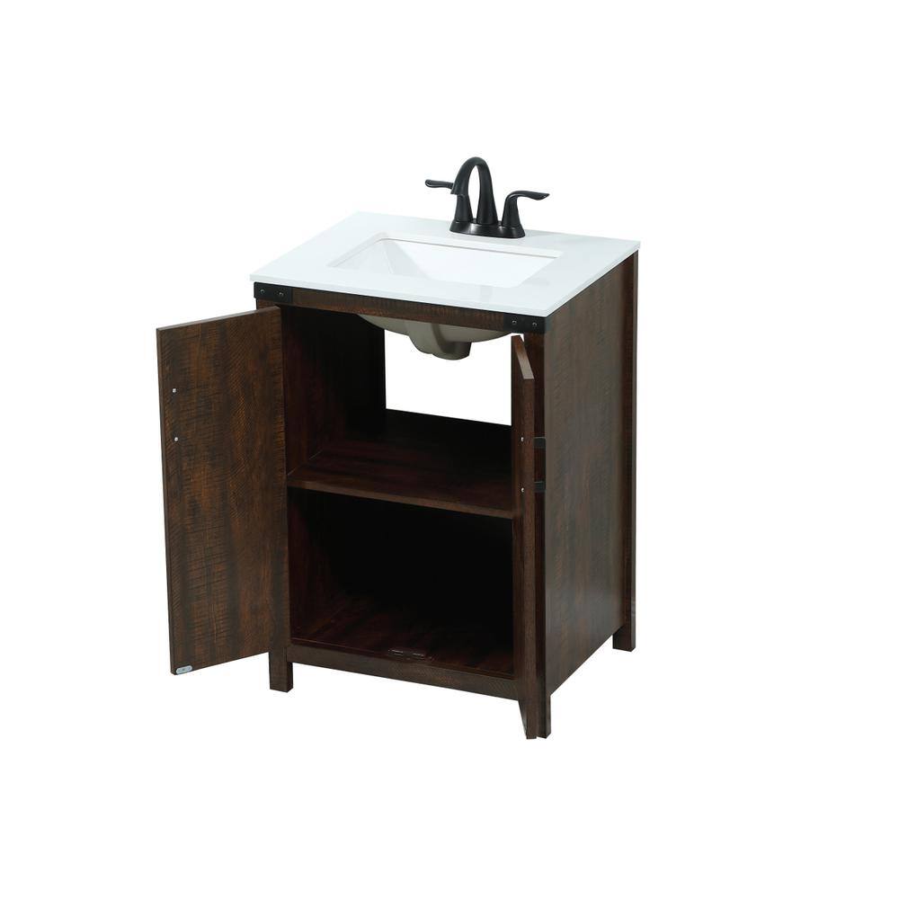 Alt View 2. Elegant Kitchen and Bath - 24 inch Single bathroom vanity in expresso - Expresso.