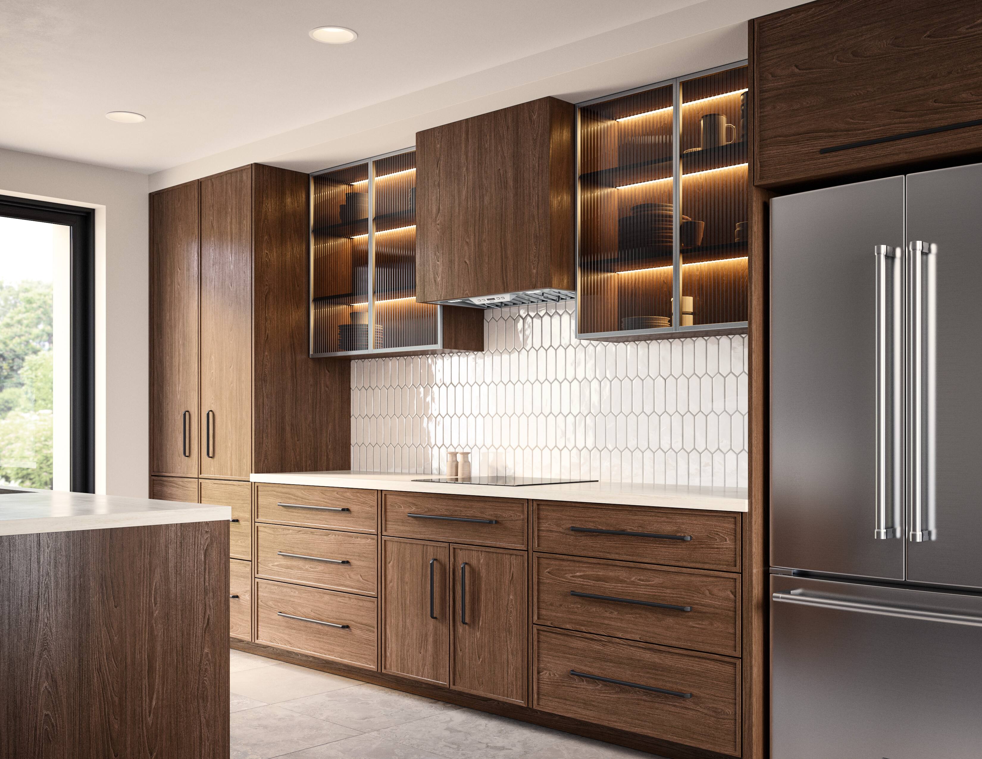 Alt View 13. Zephyr - Tornado II 34 in. 600 CFM Insert Range Hood with LED Lights - Stainless Steel.