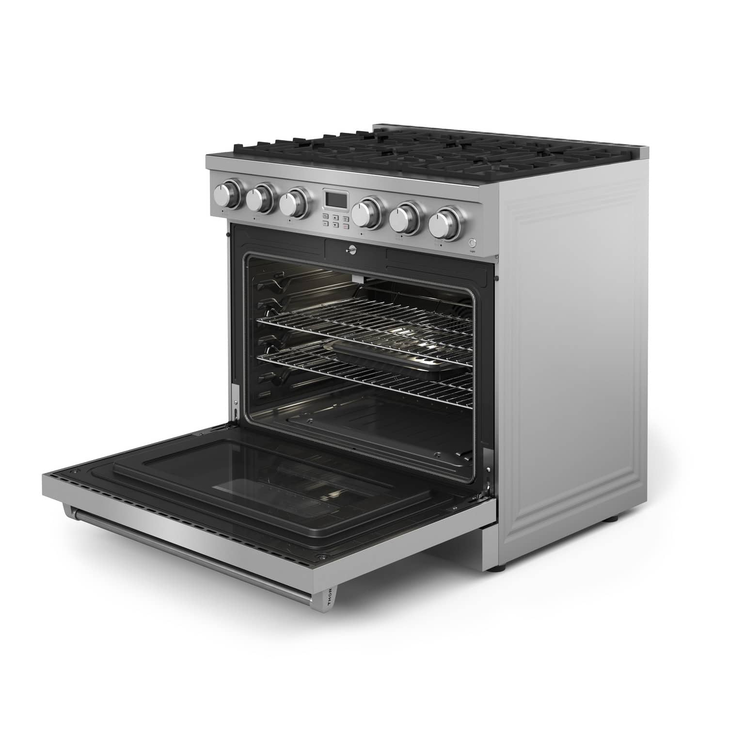 Alt View Zoom 11. Thor Kitchen - 6.0 Cu. Ft. Freestanding Gas Convection Range - Stainless Steel.
