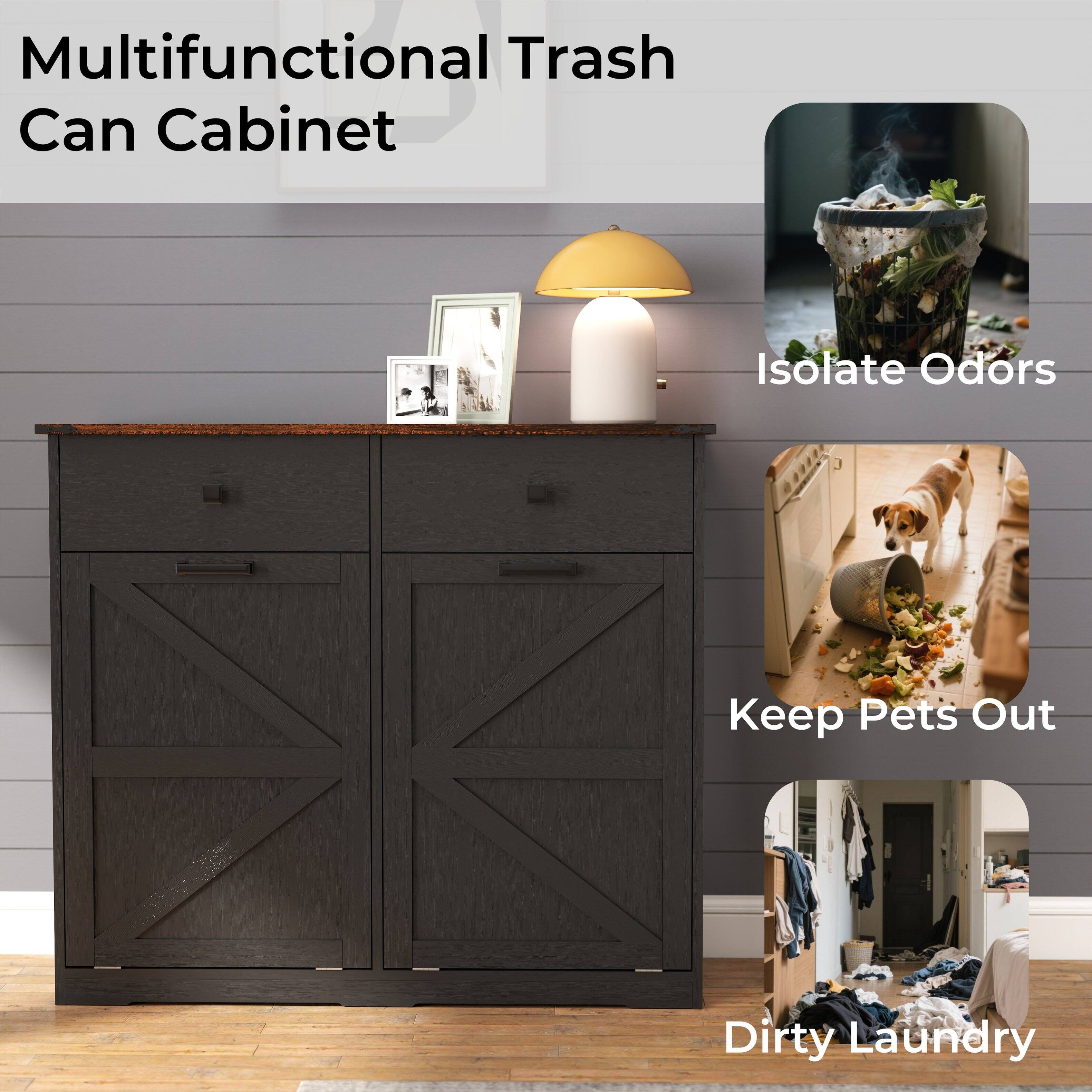 Multifunctional Trash Can Cabinet

- Isolate Odors
- Keep Pets Out
- Dirty Laundry