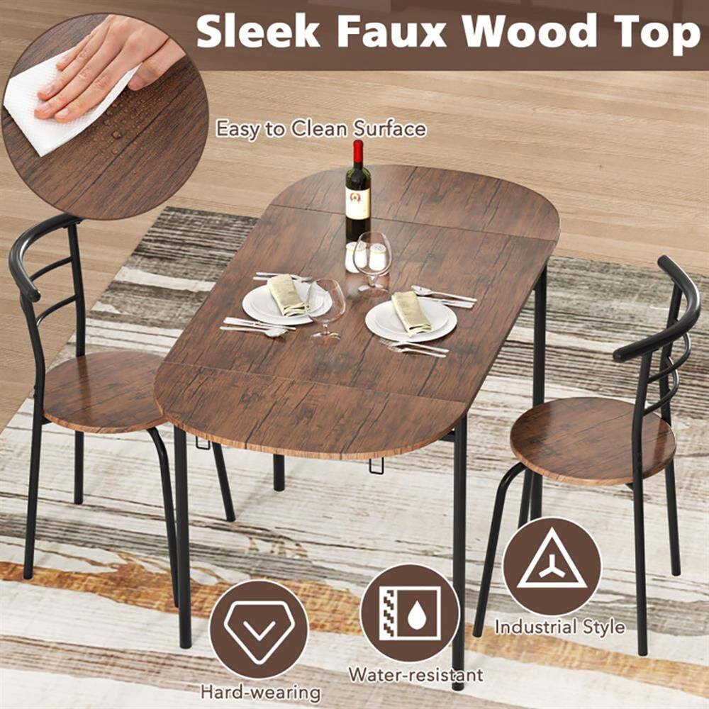 Sleek Faux Wood Top

- Easy to Clean Surface
- Industrial Style
- Water-resistant
- Hard-wearing