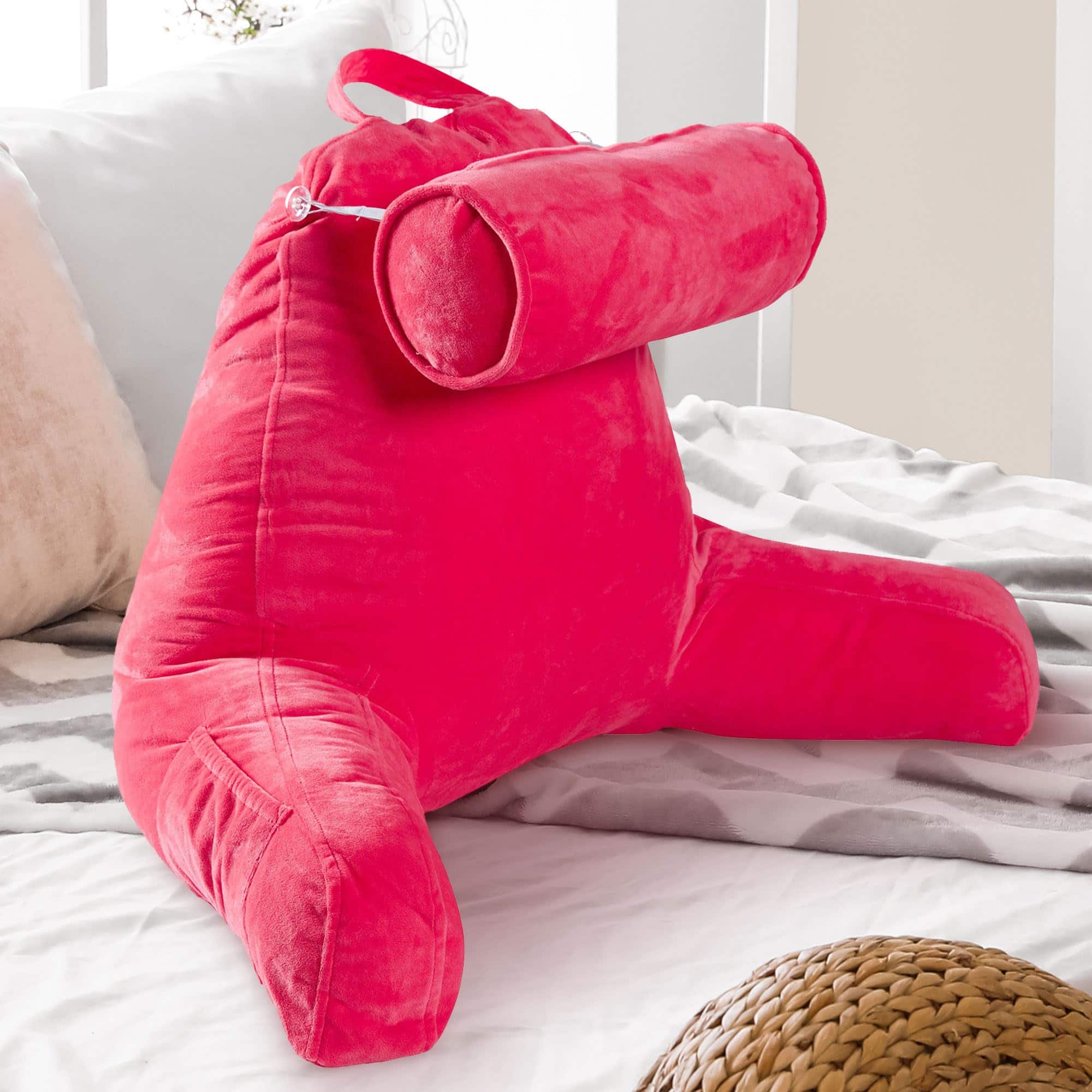 Cheer Collection - Extra Large Hollow Fiber TV Reading and Gaming Pillow - Hot Pink price history on PriceWatchPro