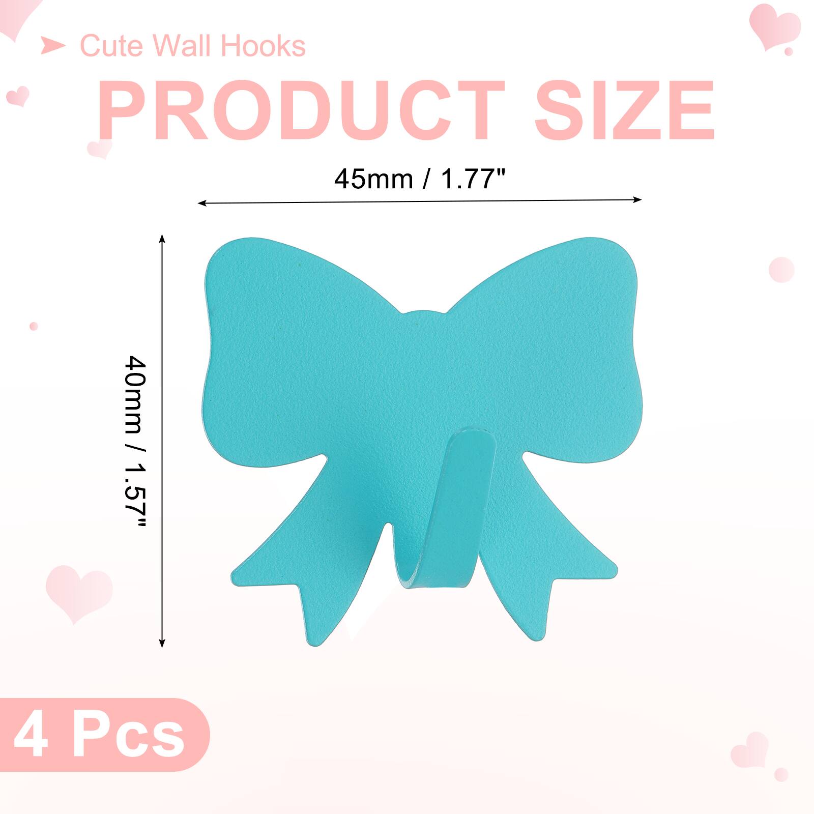 Cute Wall Hooks

PRODUCT SIZE
45mm / 1.77" / 40mm / 1.57"

4 Pcs