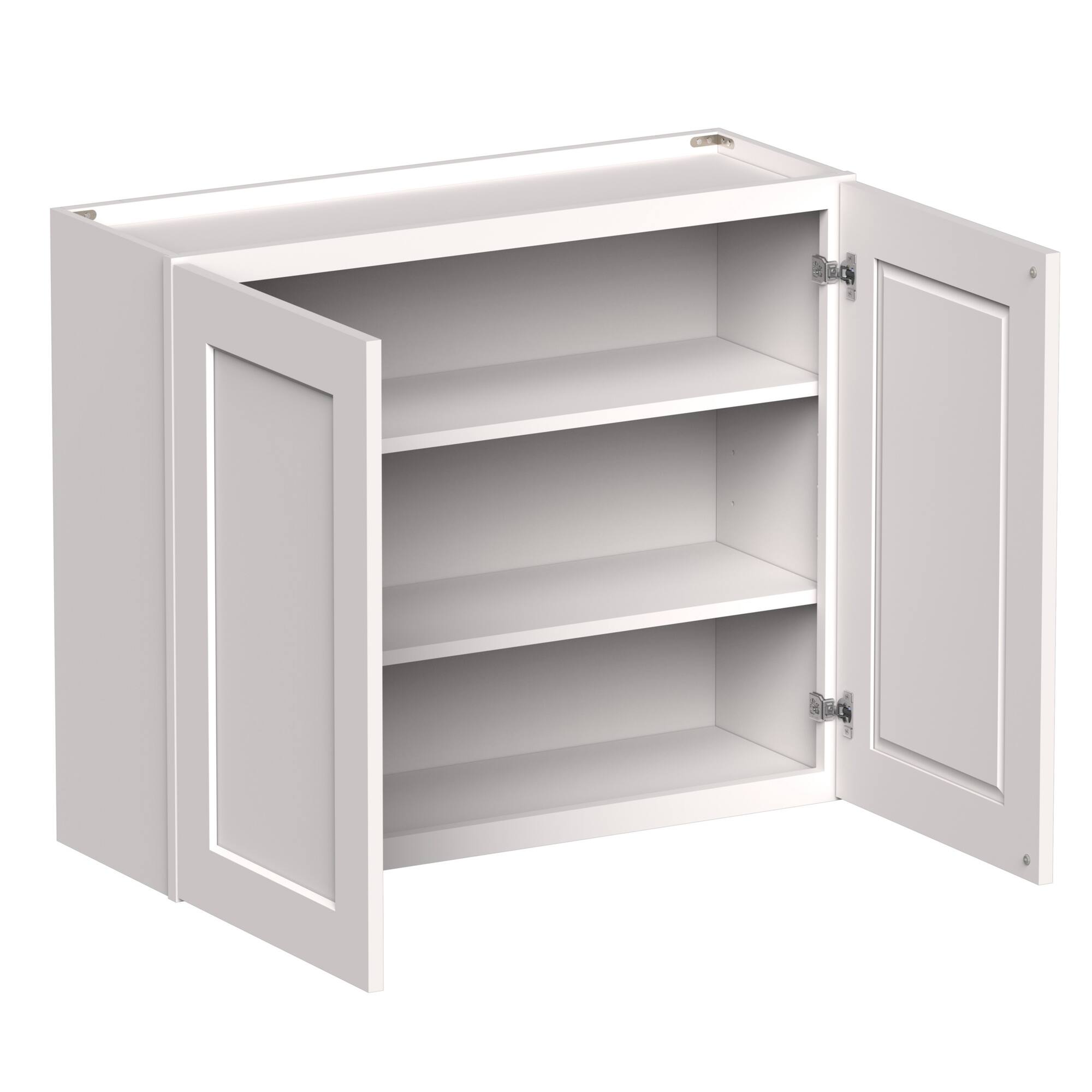Angle. Boyel Living - 36-in W x 30-in H x 12-in D Shaker RTA Kitchen Wall Cabinet with Soft-Close - White Shaker.