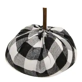 BreeBe - * Plaid Stuffed Pumpkin 5.5" - Black & White