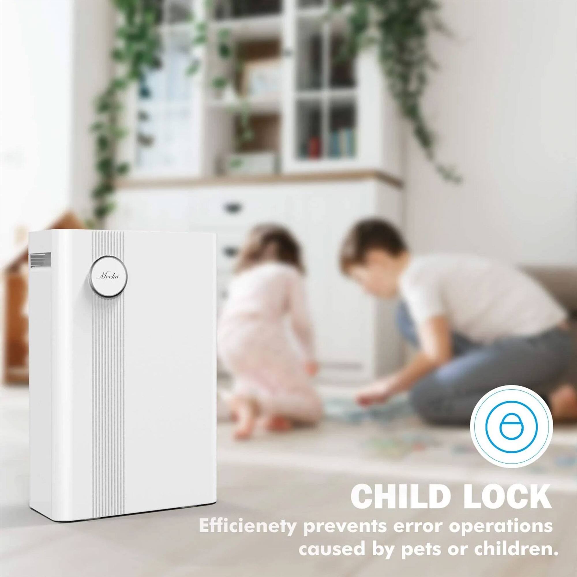 Nbeokos CHILD LOCK Efficiency prevents error operations caused by pets or children.