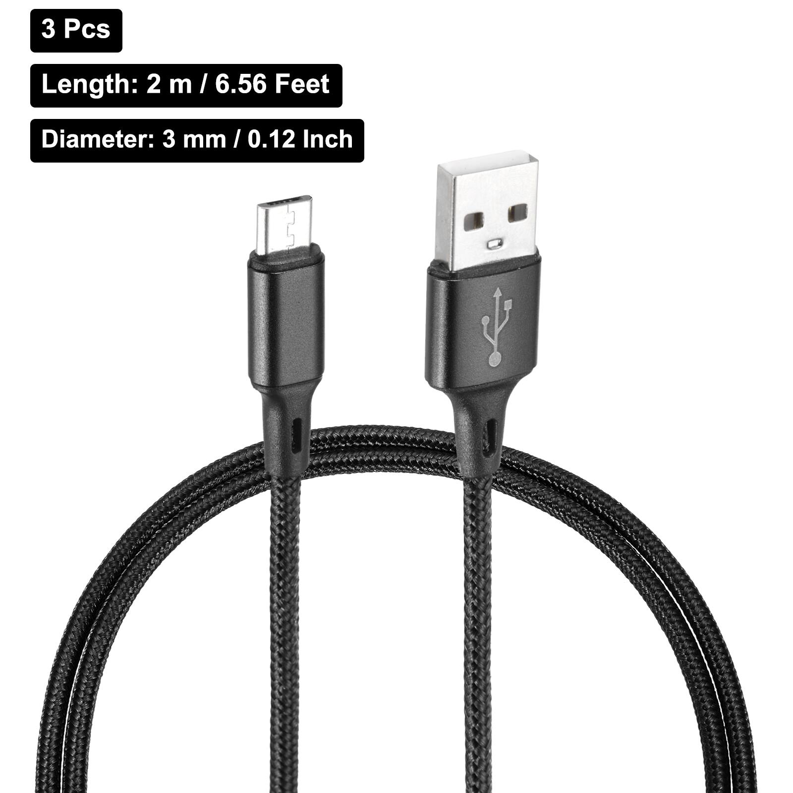 3 Pcs  
Length: 2 m / 6.56 Feet  
Diameter: 3 mm / 0.12 Inch