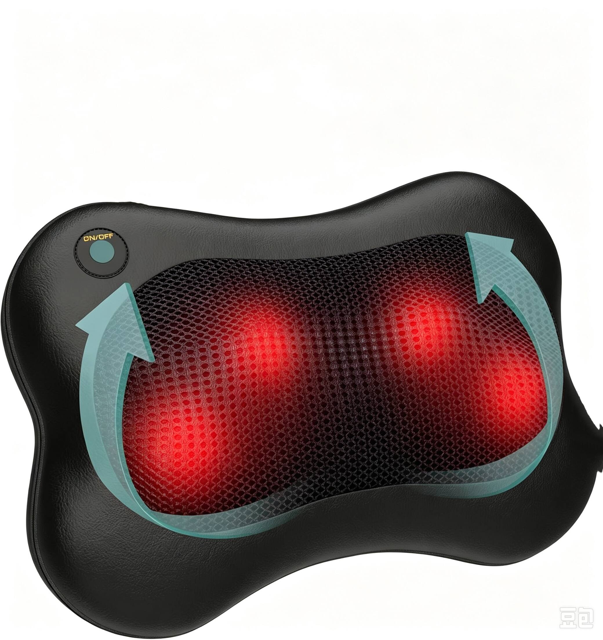 Front. Dazzed Corner - Back & Neck Massager with Heat, 3D Shiatsu Deep Kneading, Black - Black.