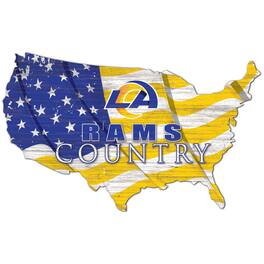 Fan Creations - Los Angeles Rams USA Flag Cutout Sign - Multicolor
