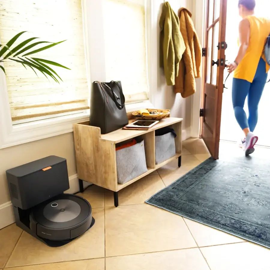 Alt View 16. iRobot - Roomba j7+ (7550) Wi-Fi Connected Robot Vacuum with Automatic Dirt Disposal - Graphite.