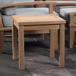 Marina Outdoor Patio Teak Side Table by Modway - Natural