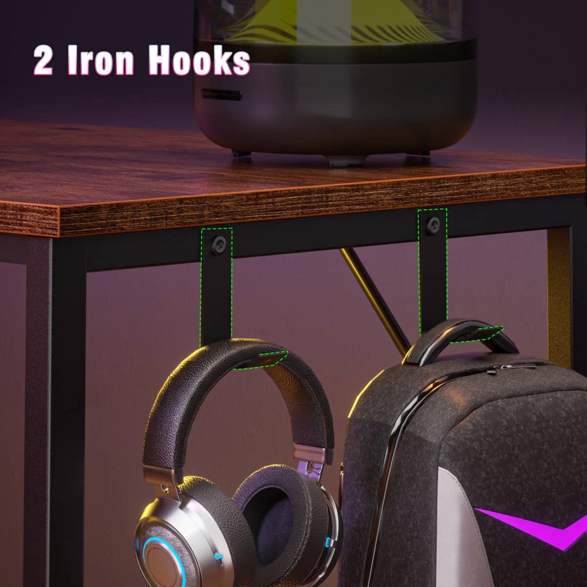 2 Iron Hooks