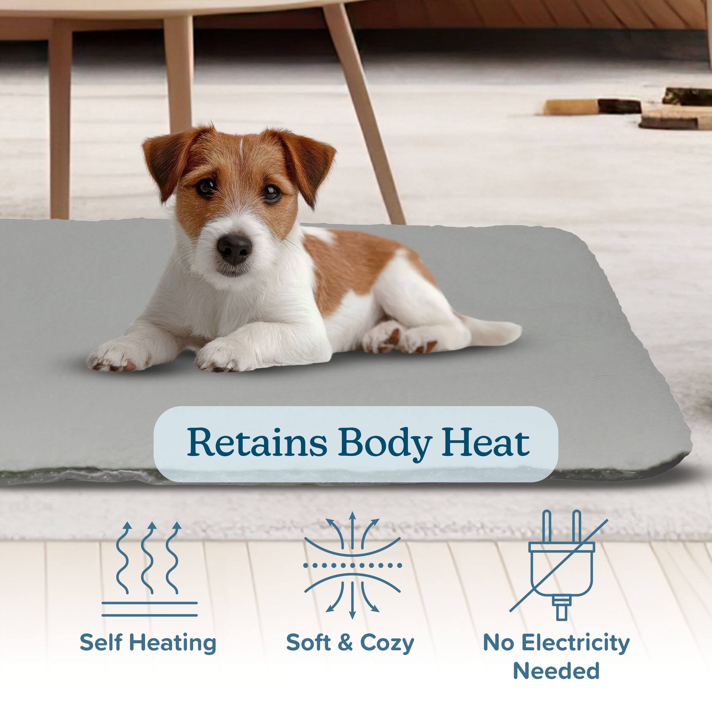 Retains Body Heat  
Self Heating  
Soft & Cozy  
No Electricity Needed