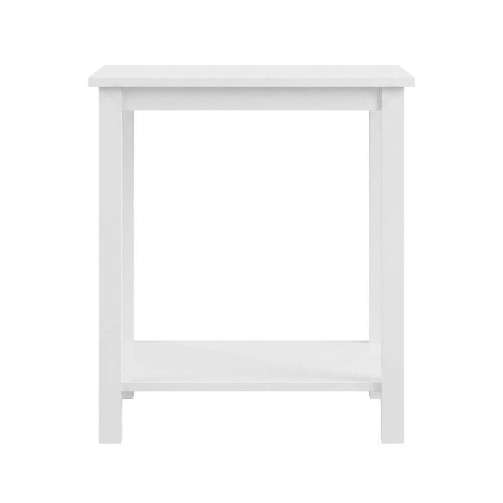 Back. FurniFact - White nightstand set with sleek contemporary style and versatile design - White/White.