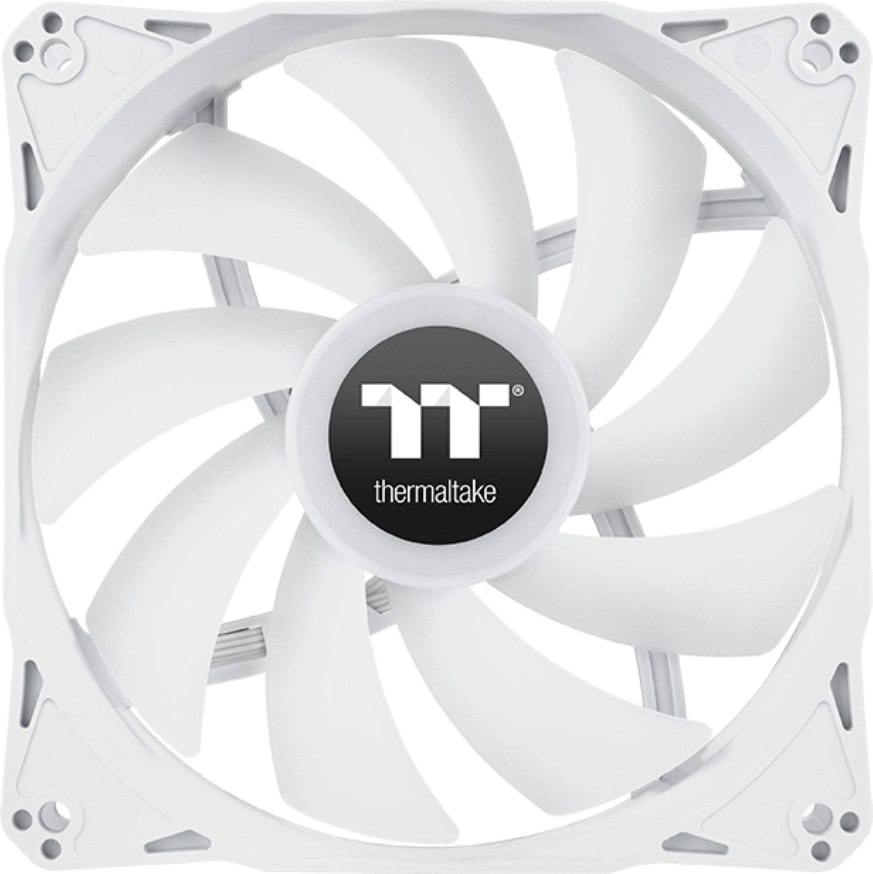 Alt View 1. Thermaltake - LE120 ARGB Sync 120mm PWM Computer Case Cooling Fan (3-Pack) - Snow.