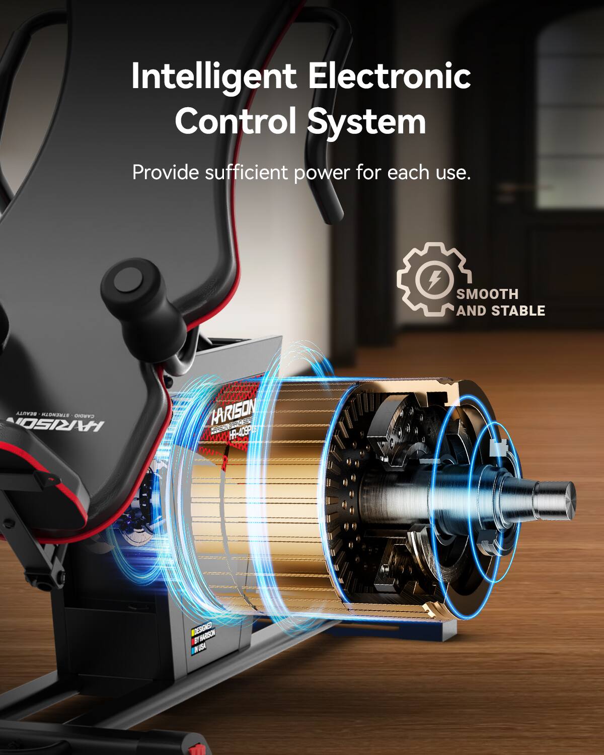 Intelligent Electronic Control System  
Provide sufficient power for each use.  

SMOOTH AND STABLE  

HARISON  
SER HA-405P