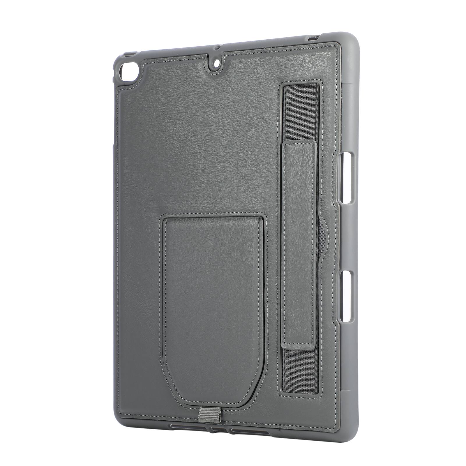 Alt View 3. Dteck - Shockproof Case for Apple iPad (6th Generation) 9.7" 2018 with Hand Strap and Kickstand, PU Leather TPU Protective Cover - Gary.