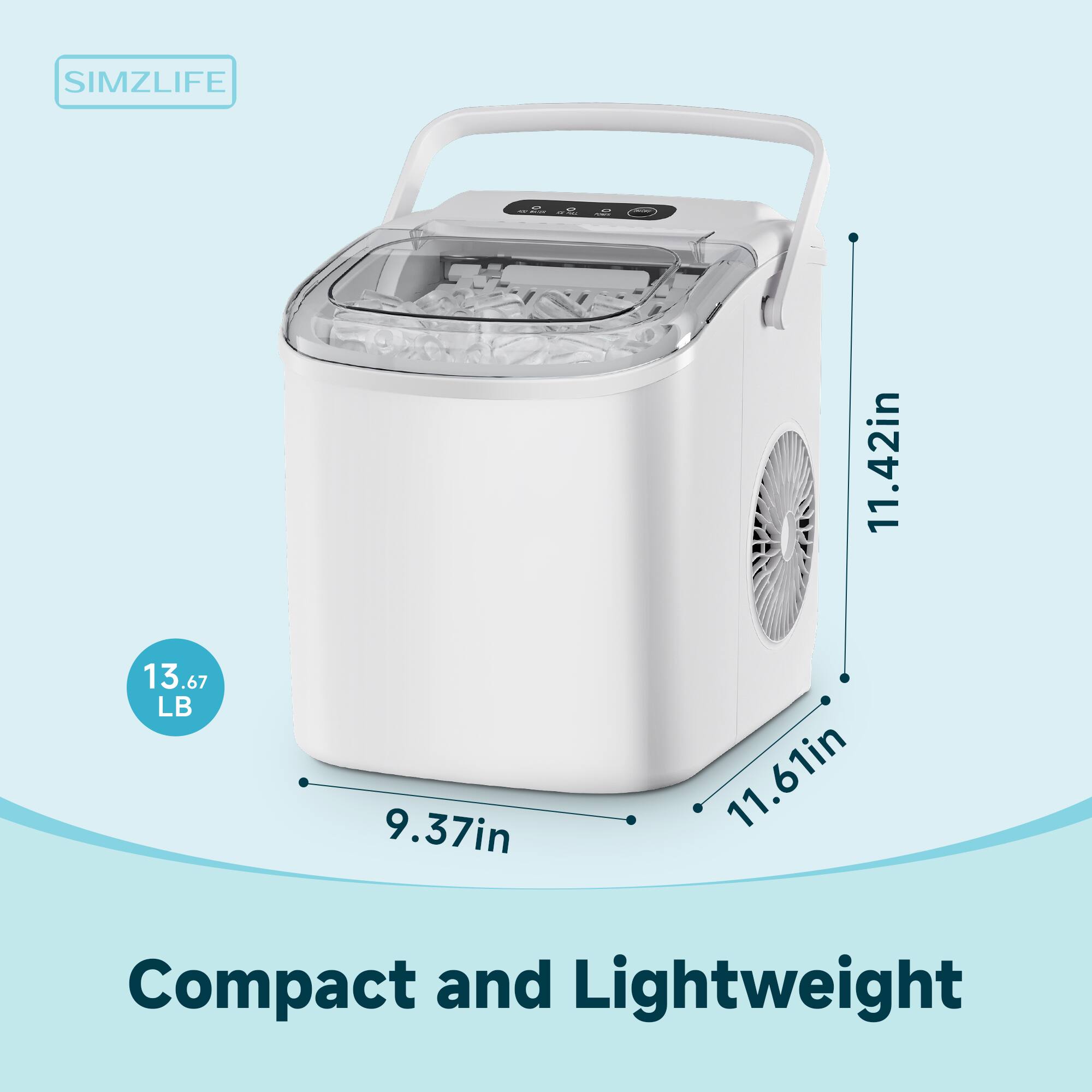 SIMZLIFE - 11.42in 13.67 LB 9.37in 11.61in Compact and Lightweight
