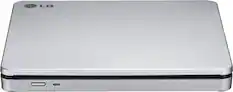 Front. LG - 8x External Double-Layer DVD±RW/CD-RW SuperMulti Blade Drive - Silver.