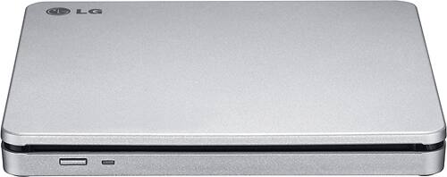 Front. LG - 8x External Double-Layer DVD±RW/CD-RW SuperMulti Blade Drive - Silver.