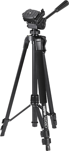 Angle View: Sunpak - PlatinumPlus 5858D 58" Tripod - Black