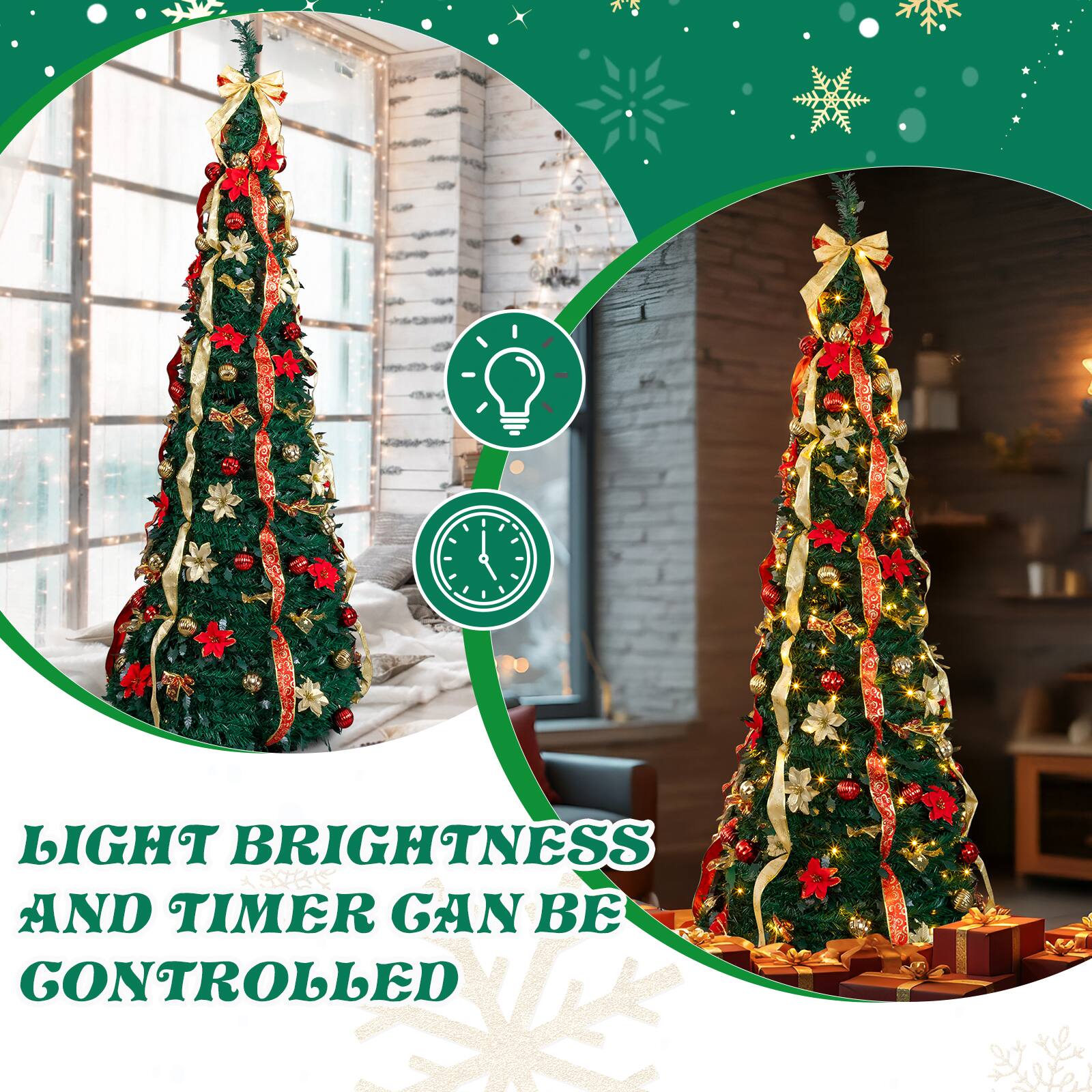 LIGHT BRIGHTNESS AND TIMER CAN BE CONTROLLED