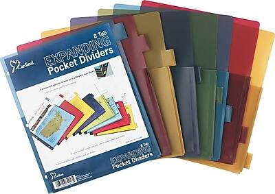 8 Tab Expanding Pocket Dividers  
Expanding Pocket Dividers