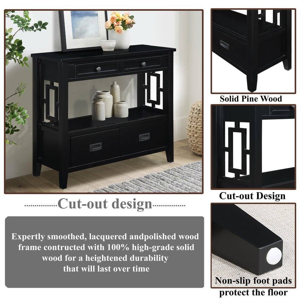 Solid Pine Wood  
Cut-out design  

Expertly smoothed, lacquered, and polished wood frame constructed with 100% high-grade solid wood for heightened durability that will last over time. Non-slip foot pads protect the floor.