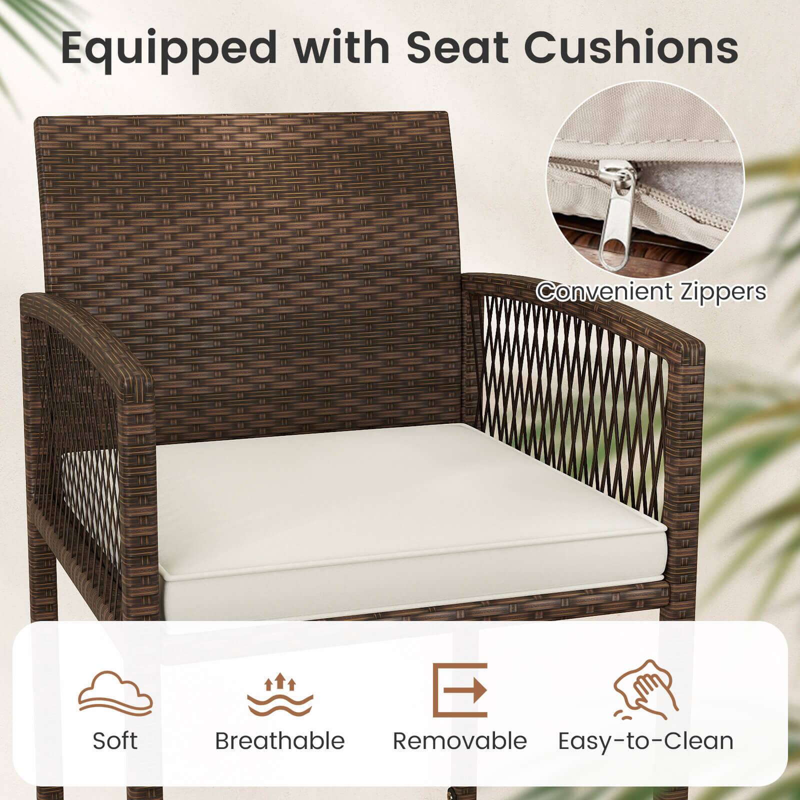 Equipped with Seat Cushions, Convenient Zippers, Soft, Breathable, Removable, Easy-to-Clean