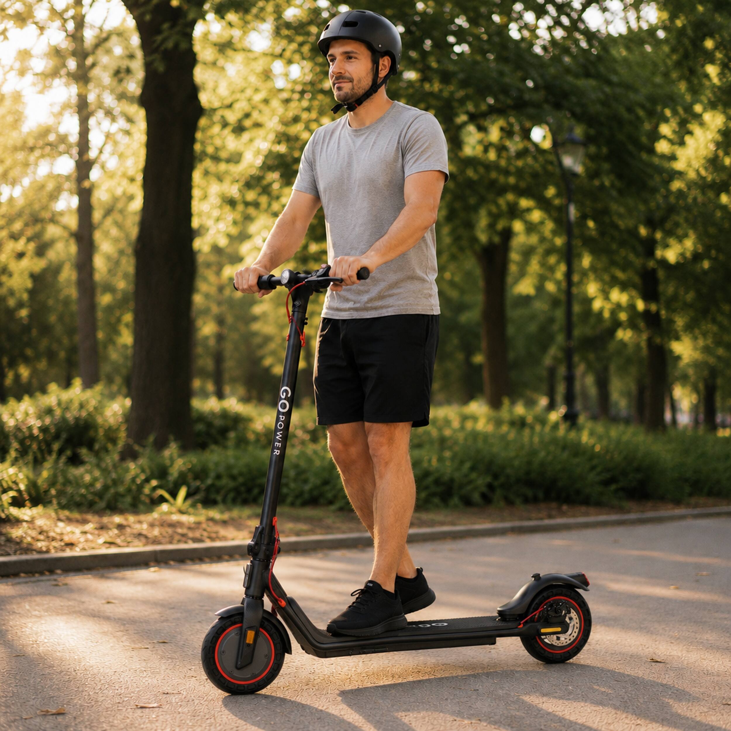 Alt View 9. GoPowerBike - GoPowerBike GoLine Foldable Electric Scooter - Black.