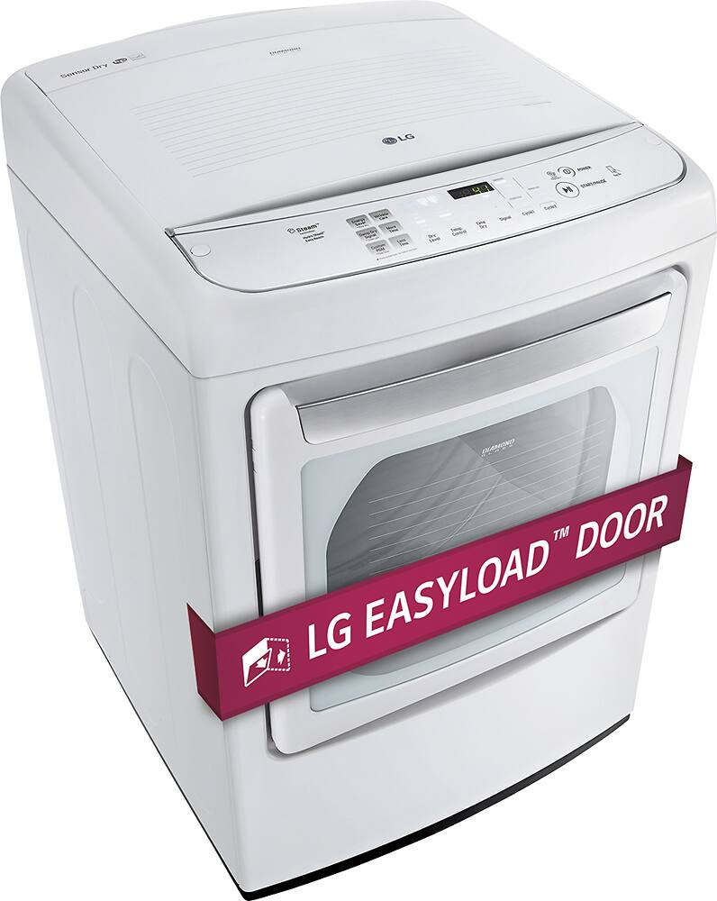 Best Buy LG EasyLoad 7.3 Cu. Ft. 12Cycle Steam Smart Gas Dryer White