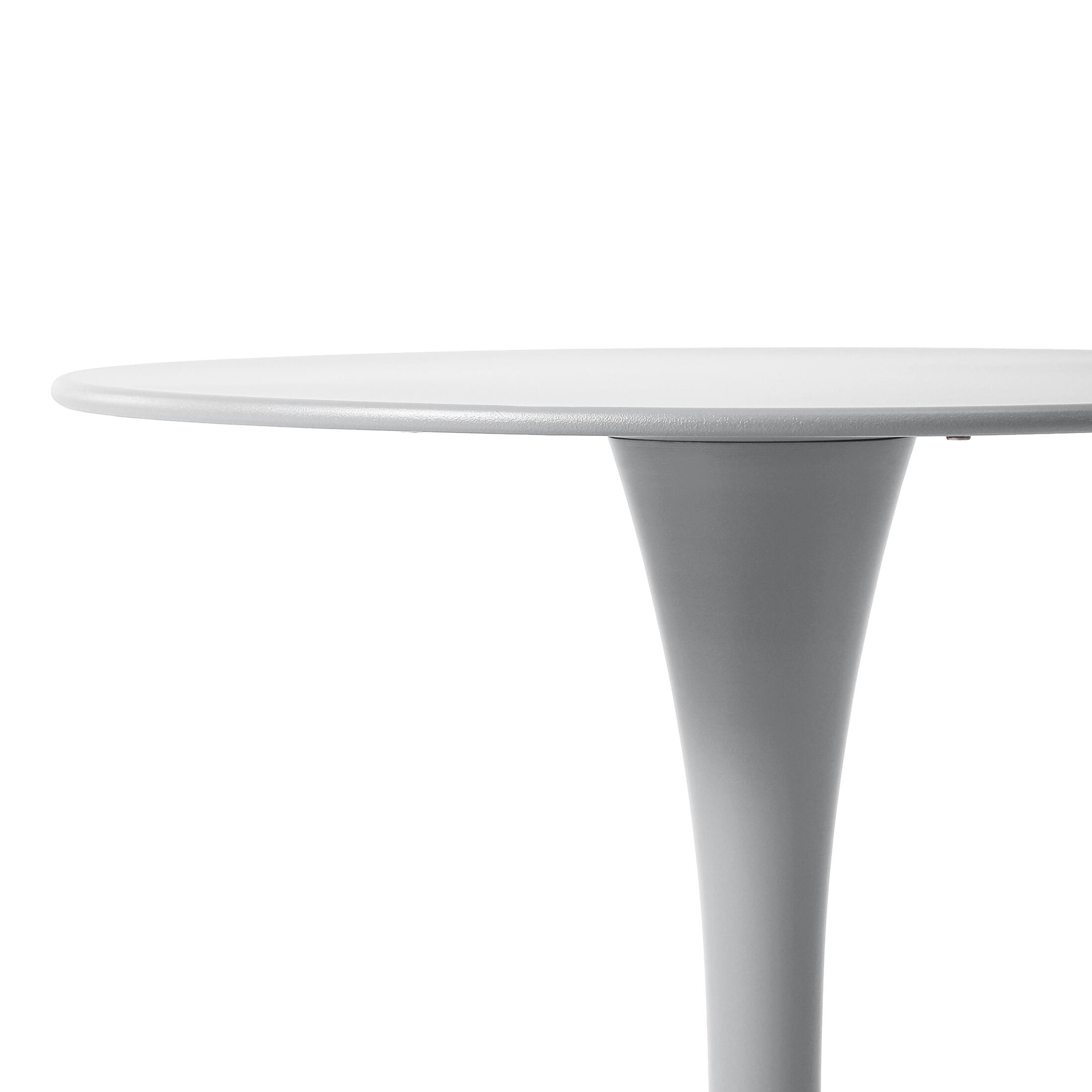 Back. WestinTrends - WestinTrends Playa 23.5" Round Outdoor Indoor Metal Cocktail Dining Table - Gray.