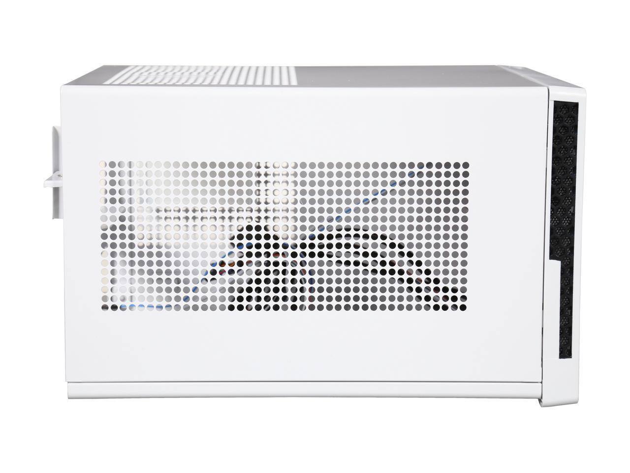 Alt View 3. SilverStone - SilverStone SG13WB-Q Black/White Plastic Front Panel, Steel Body Mini-ITX Case - Black / White.