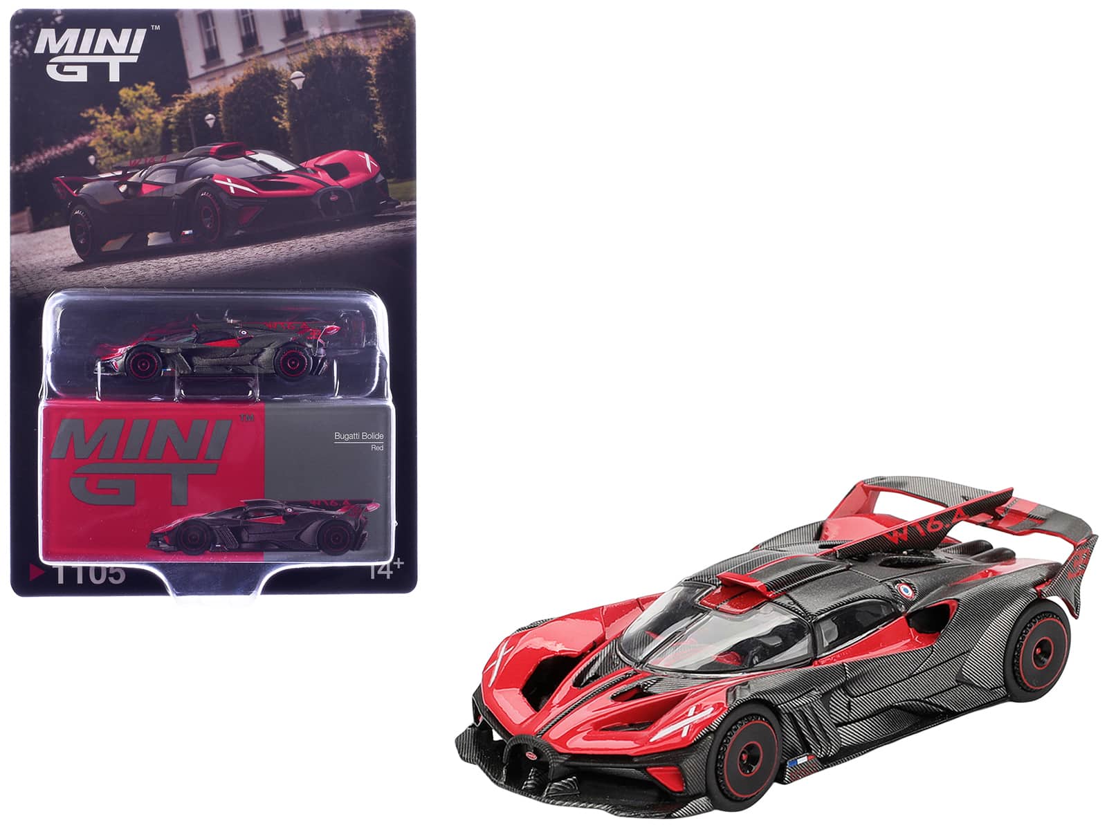 True Scale Miniatures - Bugatti Bolide Red and Carbon Fiber Limited Edition 1/64 Diecast Model Car by Mini GT price history on PriceWatchPro