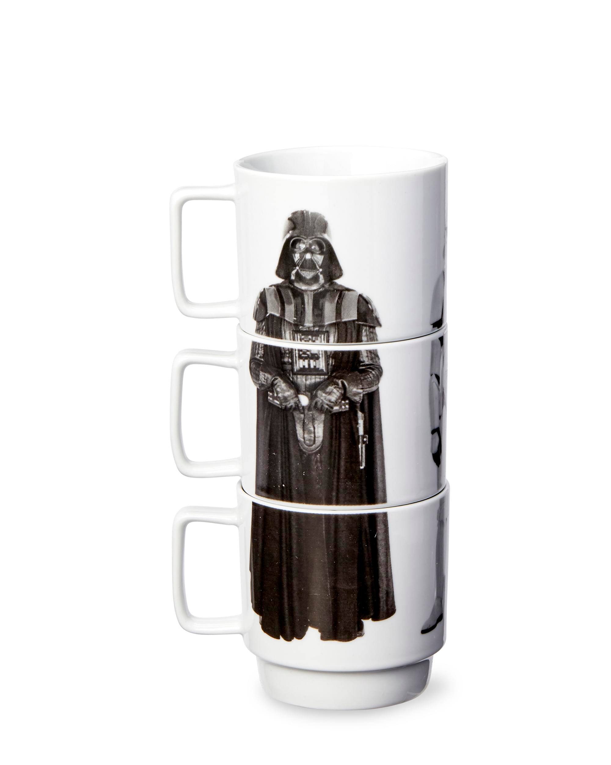 Alt View 1. Star Wars - Star Wars 11oz Stacking Mugs - Darth Vader, Imperial Guard, and Stormtrooper - White.