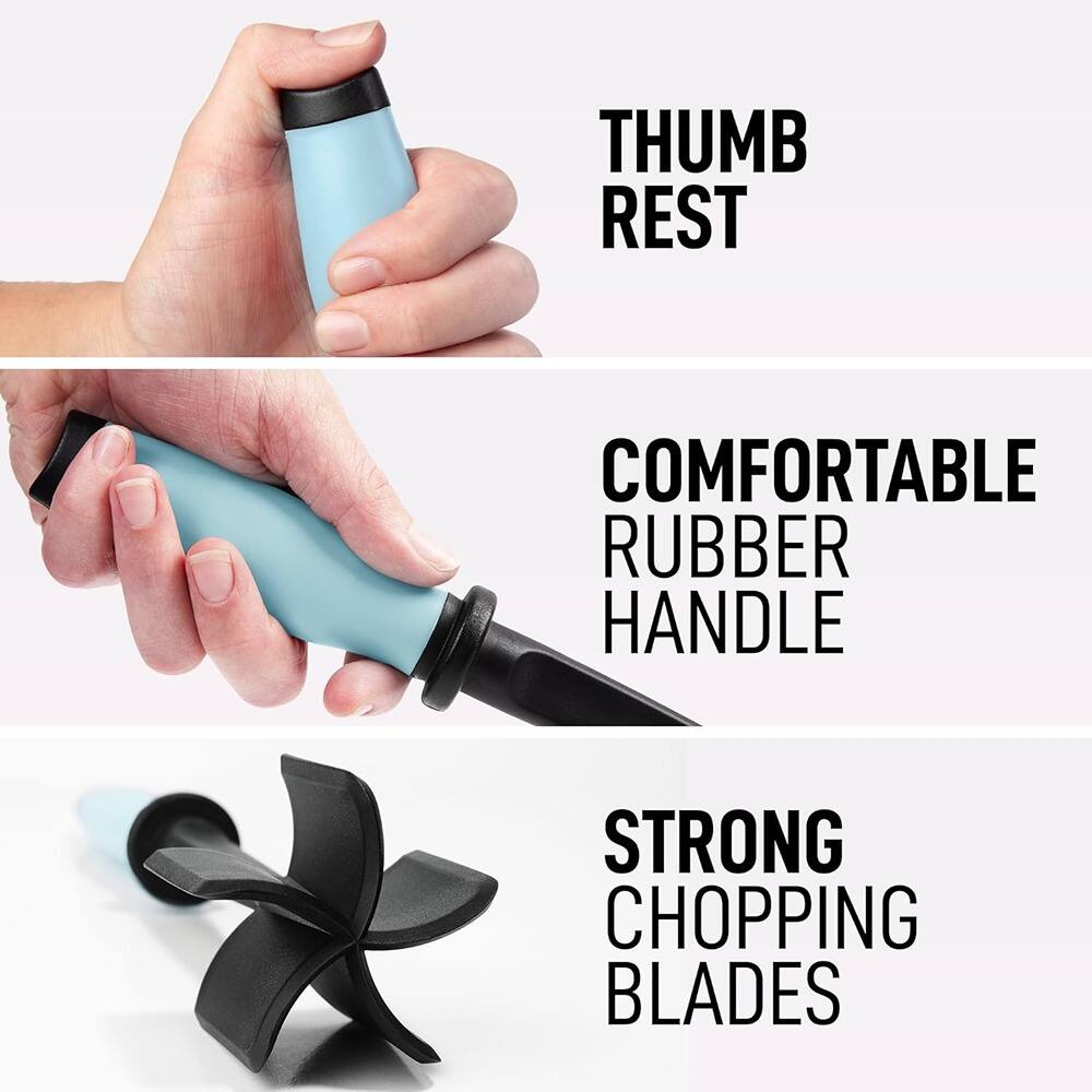 - Thumb Rest
- Comfortable Rubber Handle
- Strong Chopping Blades
