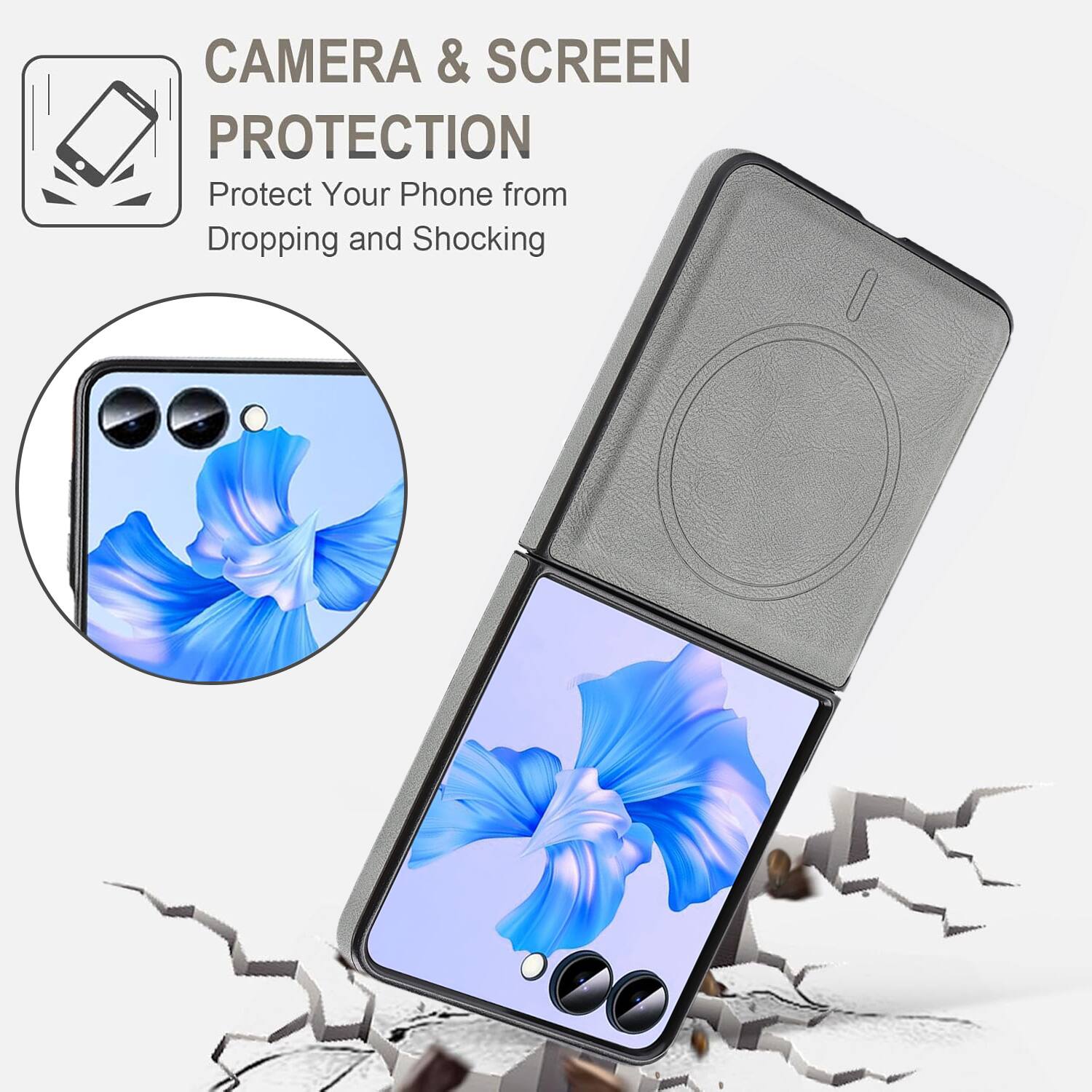 CAMERA & SCREEN PROTECTION  
Protect Your Phone from Dropping and Shocking