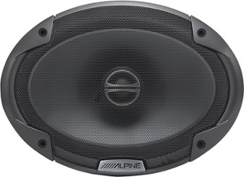Alpine - 6" x 9" 2-Way Coaxial Car Speakers with Polypropylene Cones (Pair) - Black - Front_Zoom