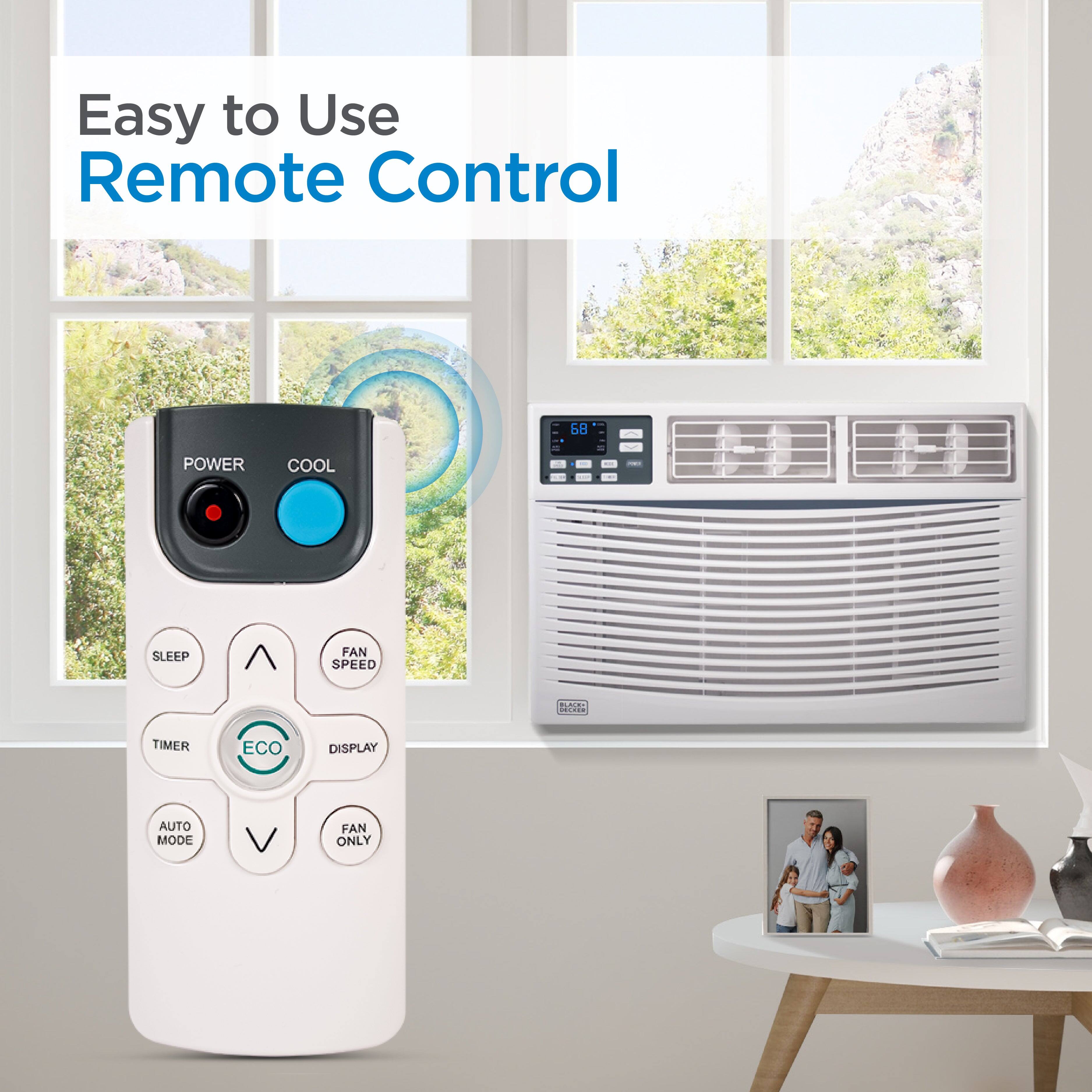 Easy to Use Remote Control

POWER COOL - SLEEP FAN SPEED I C. TIMER ECO DISPLAY AUTO MODE V FAN ONLY